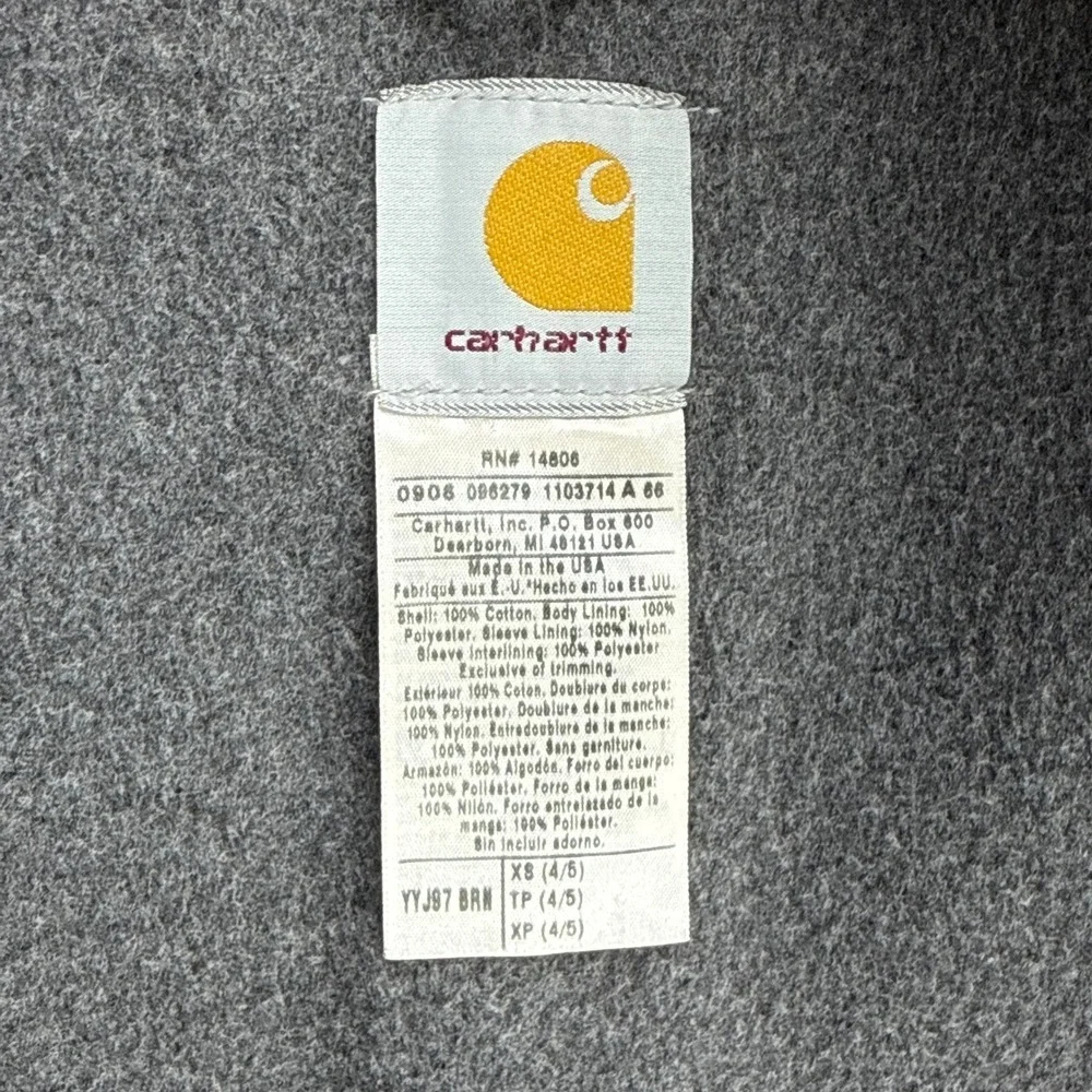 Carhartt Detroit Jacket Fleece Lined Youth‎ XS (4/5) YYJ97 BRN Brown NWT NOS